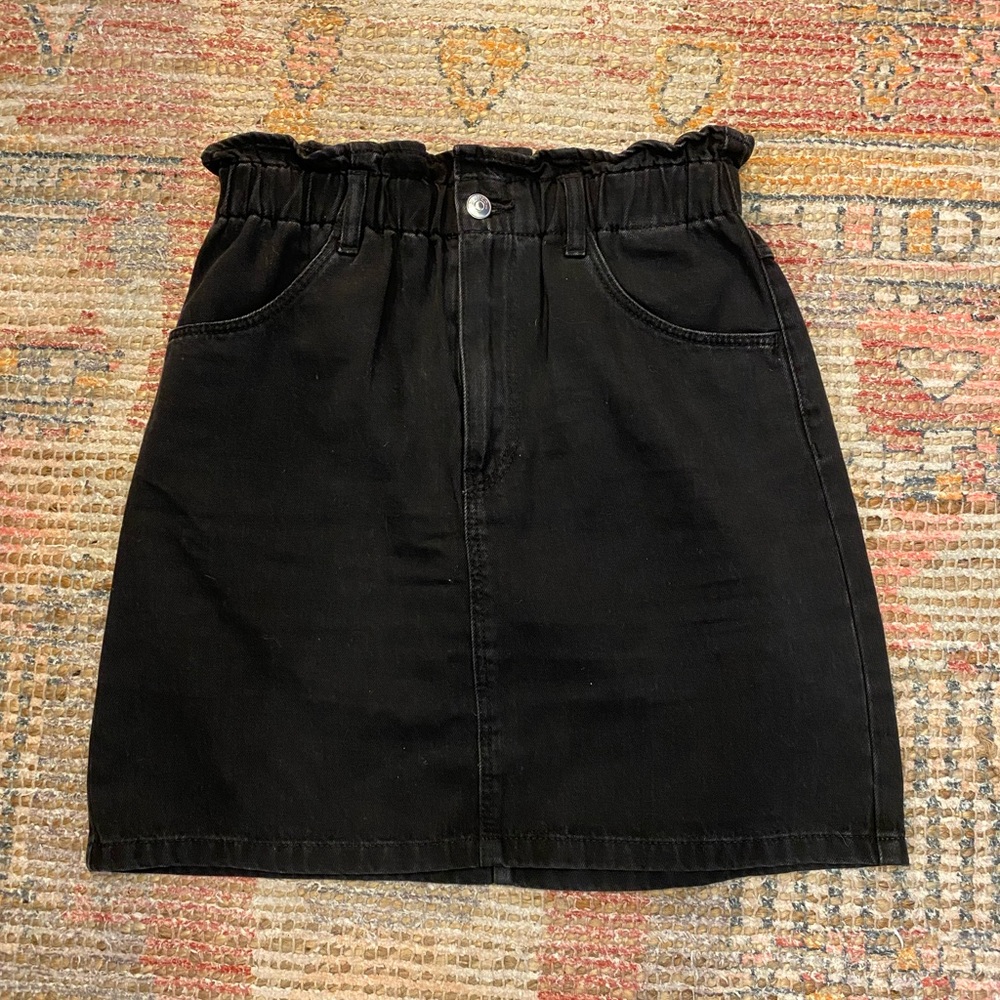 Zara Black Denim Skirt
